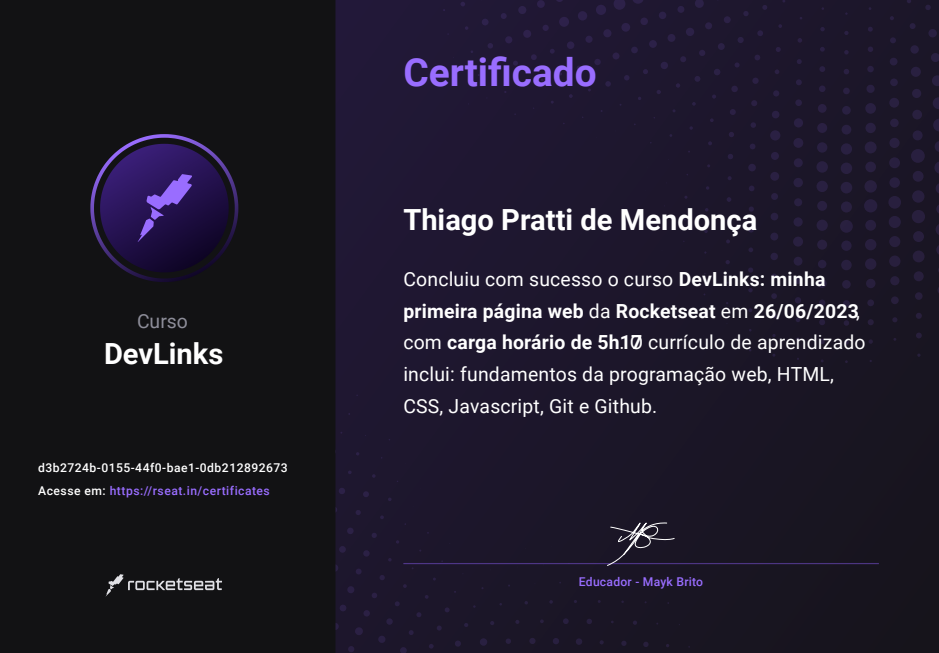  Certificado dev Dev-links