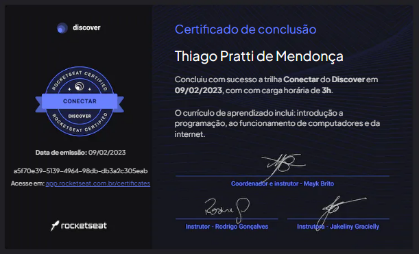 certificado Discover