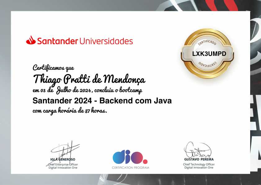 Certificado Java