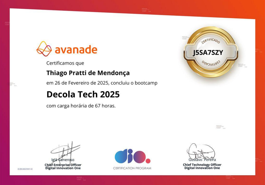 certificado Angular e Java