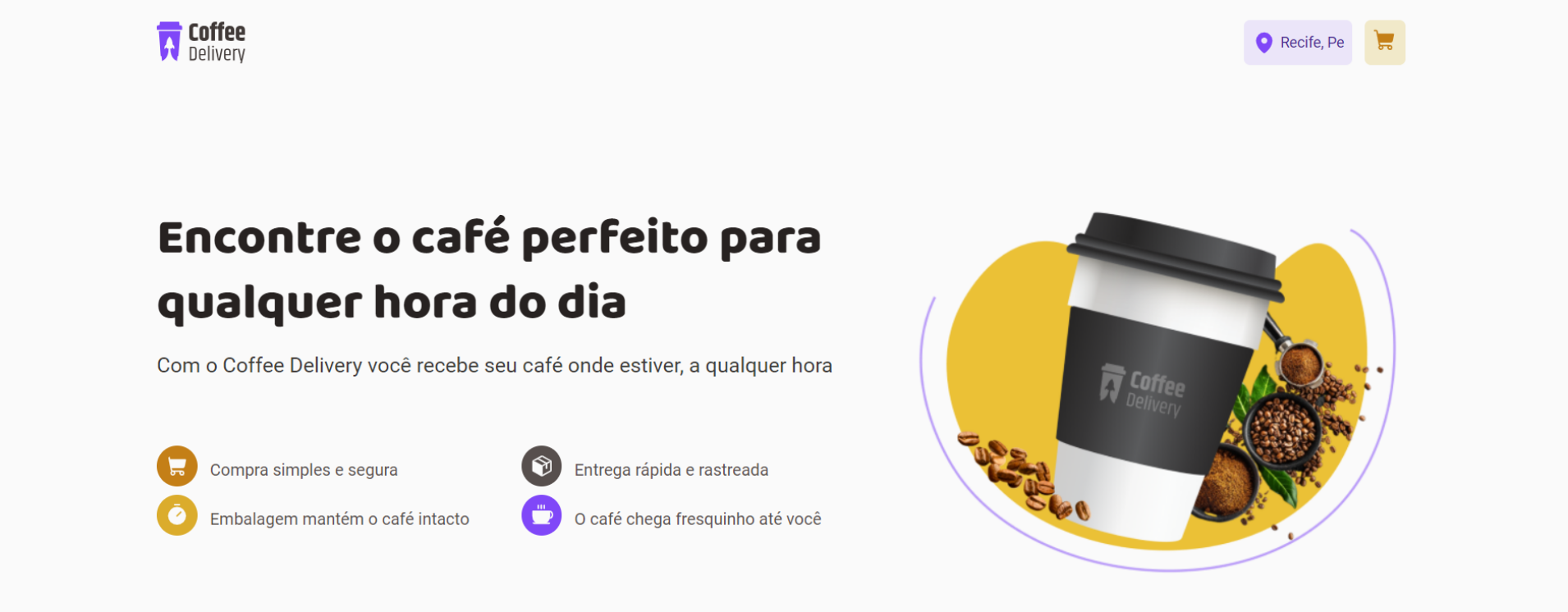 projeto delivery de cafés